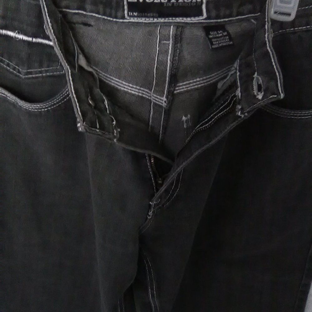 Evolution In Design Men's Jeans Color Black Size 34 - Picture 3 of 9